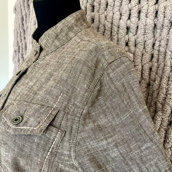Mexx Light Brown Linen Blend Utility Jacket – Size 12 - Picture 11 of 14